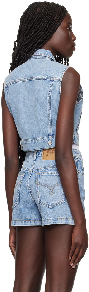 Vesta Moschino Moschino Jeans Faded Denim Vest Modrá | 0505 3236, 2