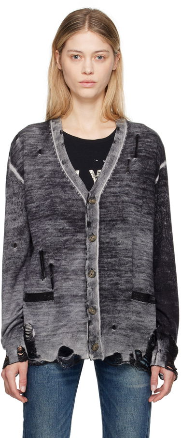 Sveter R13 R13 Merino Wool Boyfriend Cardigan Šedá | R13WY200-Y158B, 0