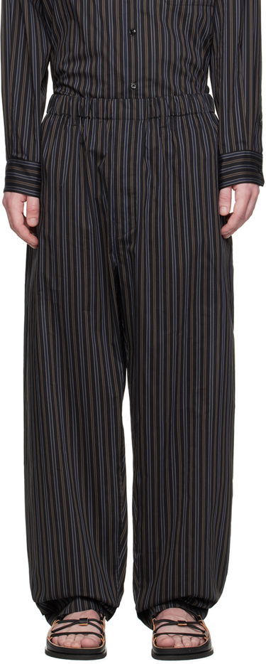 Nohavice LEMAIRE Relaxed Striped Trousers Čierna | PA1047 LF1247, 0