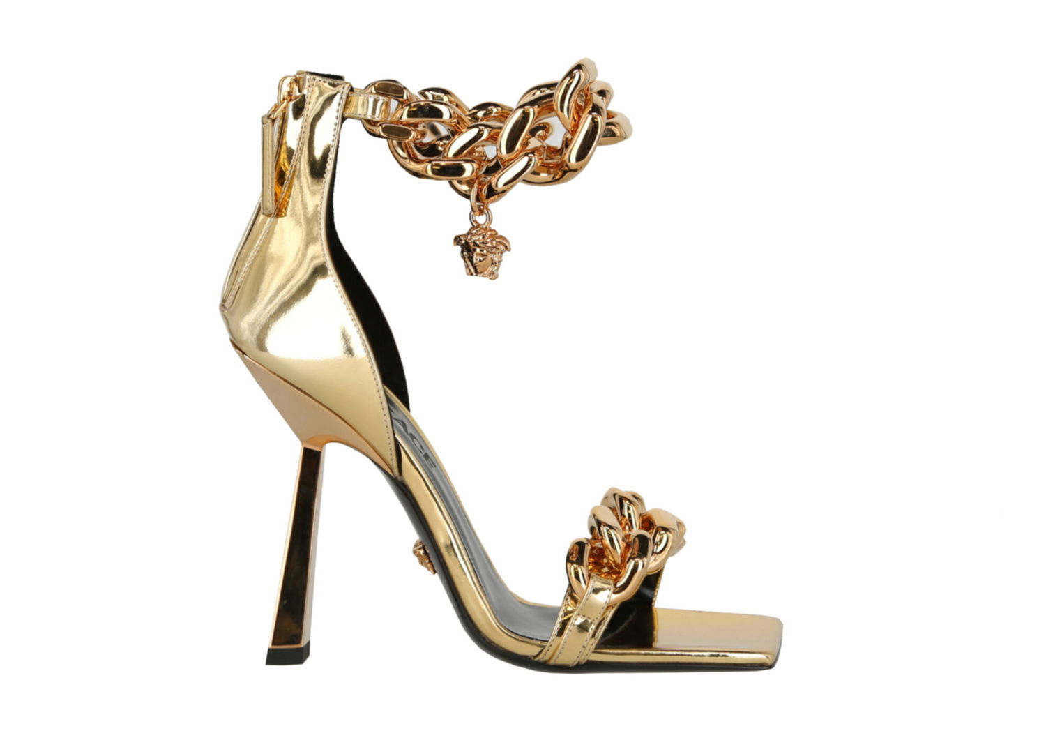 Tenisky a topánky Versace Medusa Metallic Chain Sandals Gold (Women's) Béžová | 1004186_1A02259_1X00, 0