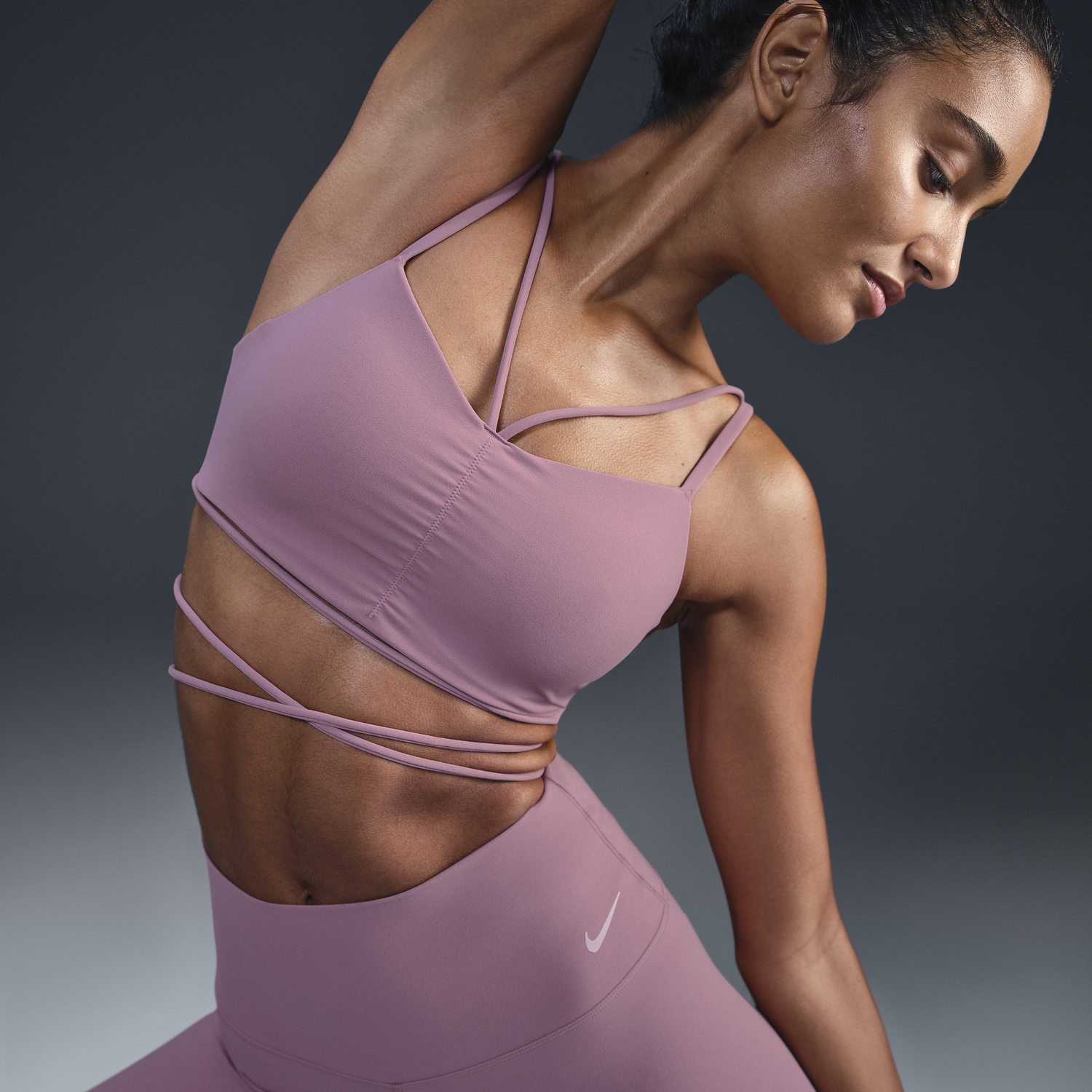 Podprsenka Nike Zenvy Strappy Wrap Sports Bra Fialová | FV6508-523, 0