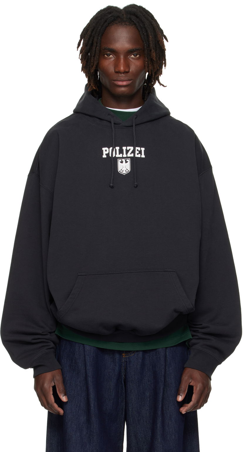 Mikina VETEMENTS VETEMENTS Oversized 'Polizei' Hoodie Čierna | UH76HD300B