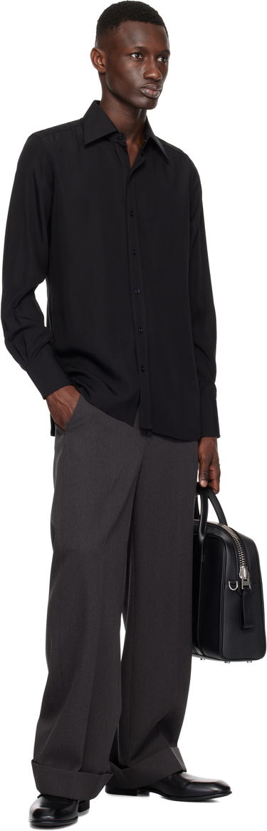 Opasok Tom Ford TOM FORD Silk Tie Čierna | STE001-SPS91, 3