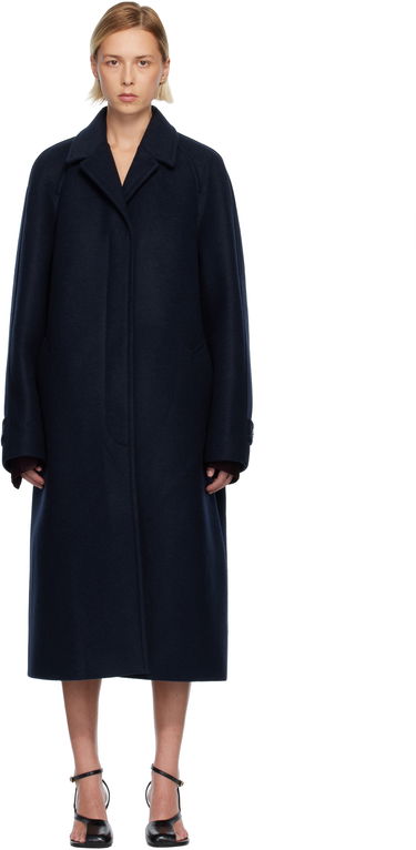 Kabáty Dries Van Noten Dries Van Noten Notched Lapel Coat Navy | 252-010256-2231, 0