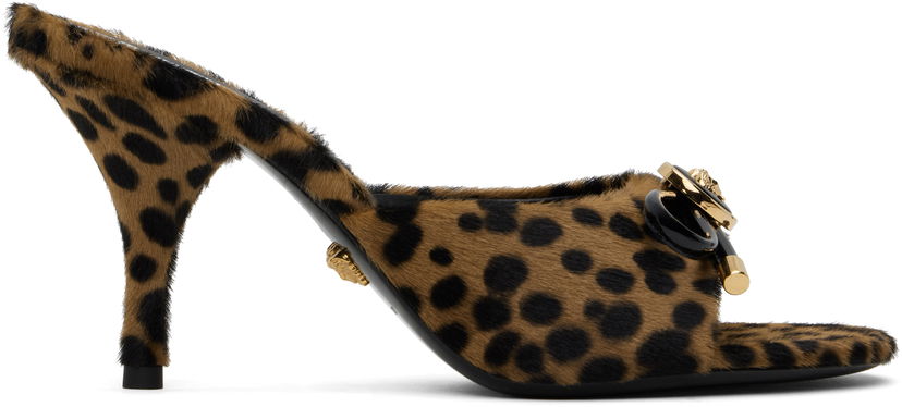 Doplnky Versace Versace Leopard Opera Bow Heeled Sandals Hnedá | 1018239_1A13307_6N30V