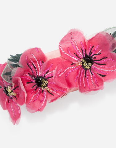 Spona Dolce & Gabbana Dolce & Gabbana Floral Chiffon Headband Ružová | LB3L50G7WFVF0660, 3