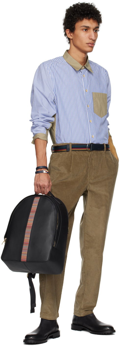 Paul Smith Stripe D-Ring Belt