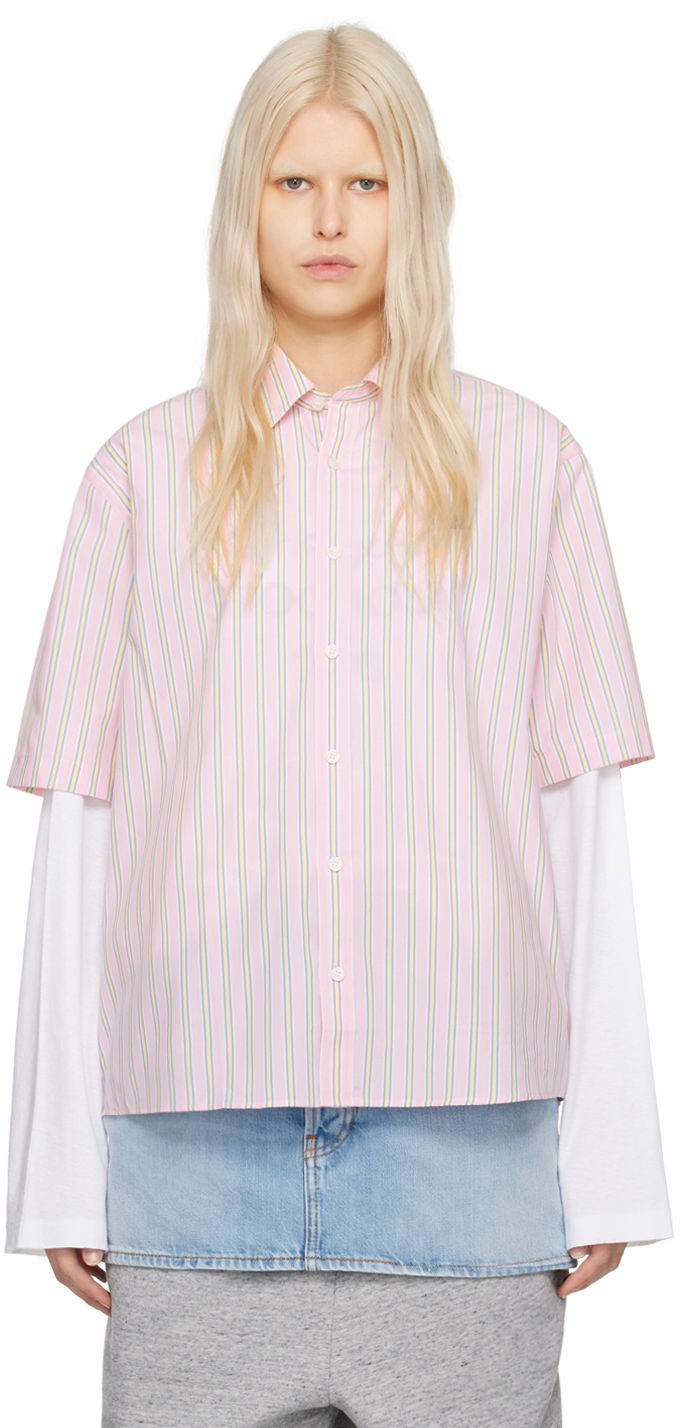 Košeľa Acne Studios Stripe Shirt Ružová | CB0064-