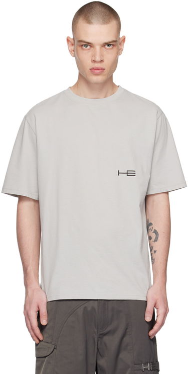 Tričko HELIOT EMIL Printed T-Shirt Šedá | HE_M_09_003_C01_GY04, 0