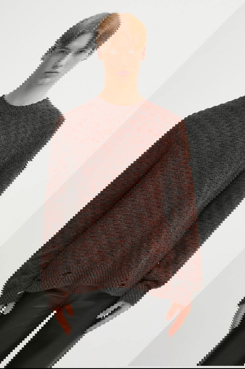 Sveter Maison Margiela Textured Distressed Crewneck Knit Sweater Rôznofarebný | SH2HL0034.M13174.961, 0