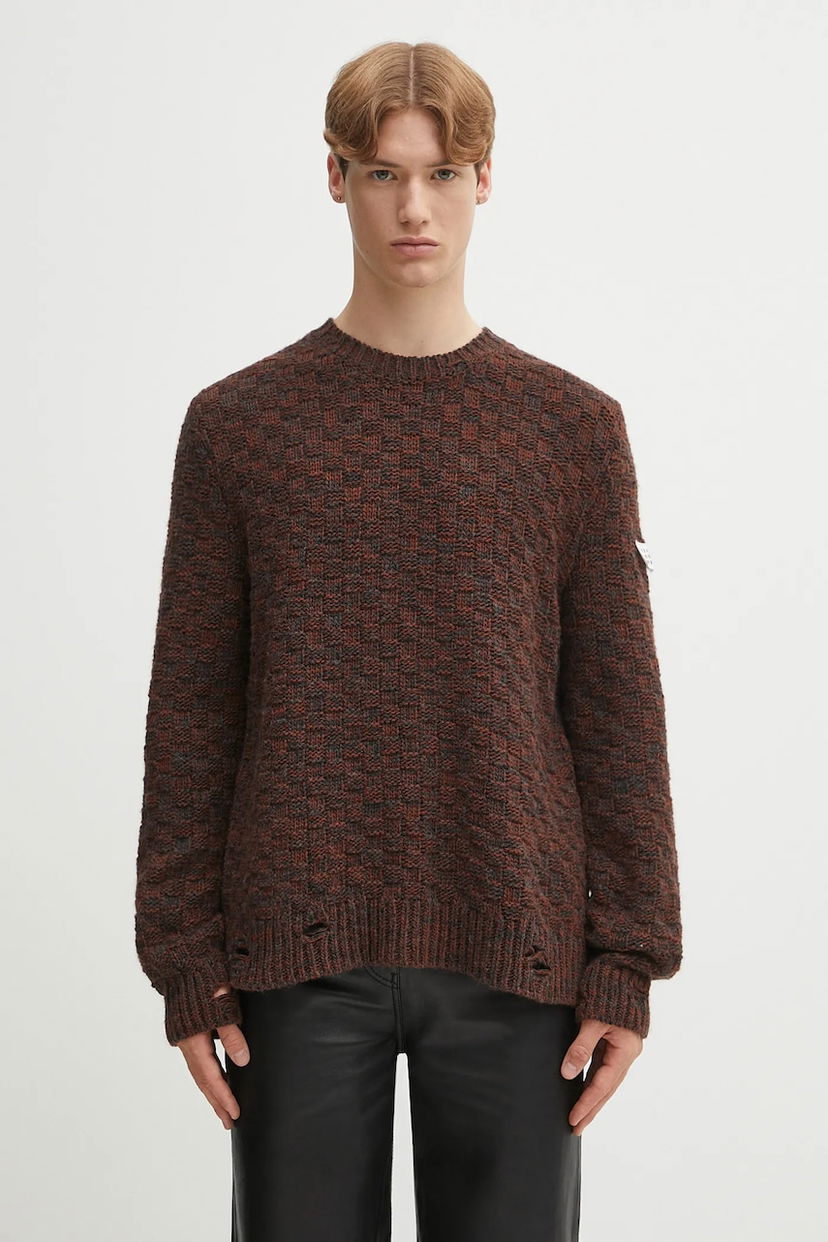 Sveter Maison Margiela Textured Distressed Crewneck Knit Sweater Rôznofarebný | SH2HL0034.M13174.961
