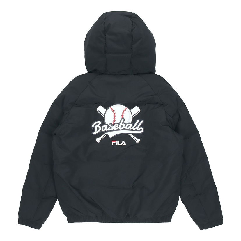 Prešívaná bunda FILA Fusion Logo Print Down Jacket Čierna | T11M042902F-BK