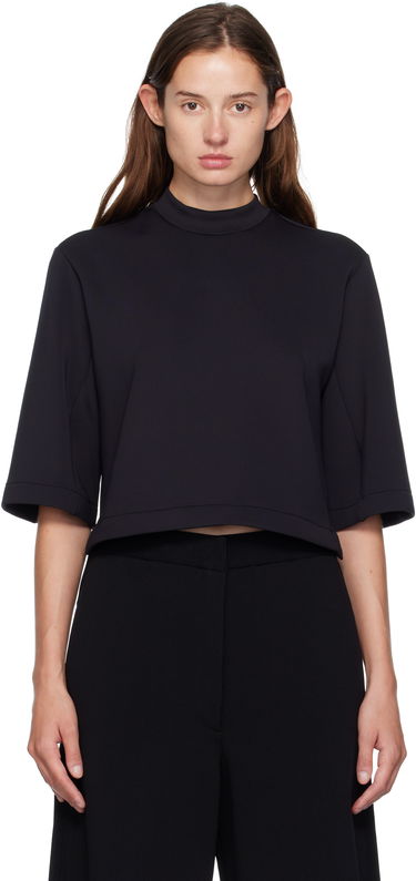 Tričko Moncler Genius x Edward Enninful Neoprene Cropped Mock Neck Tee Čierna | K24038C0000289A8K, 0