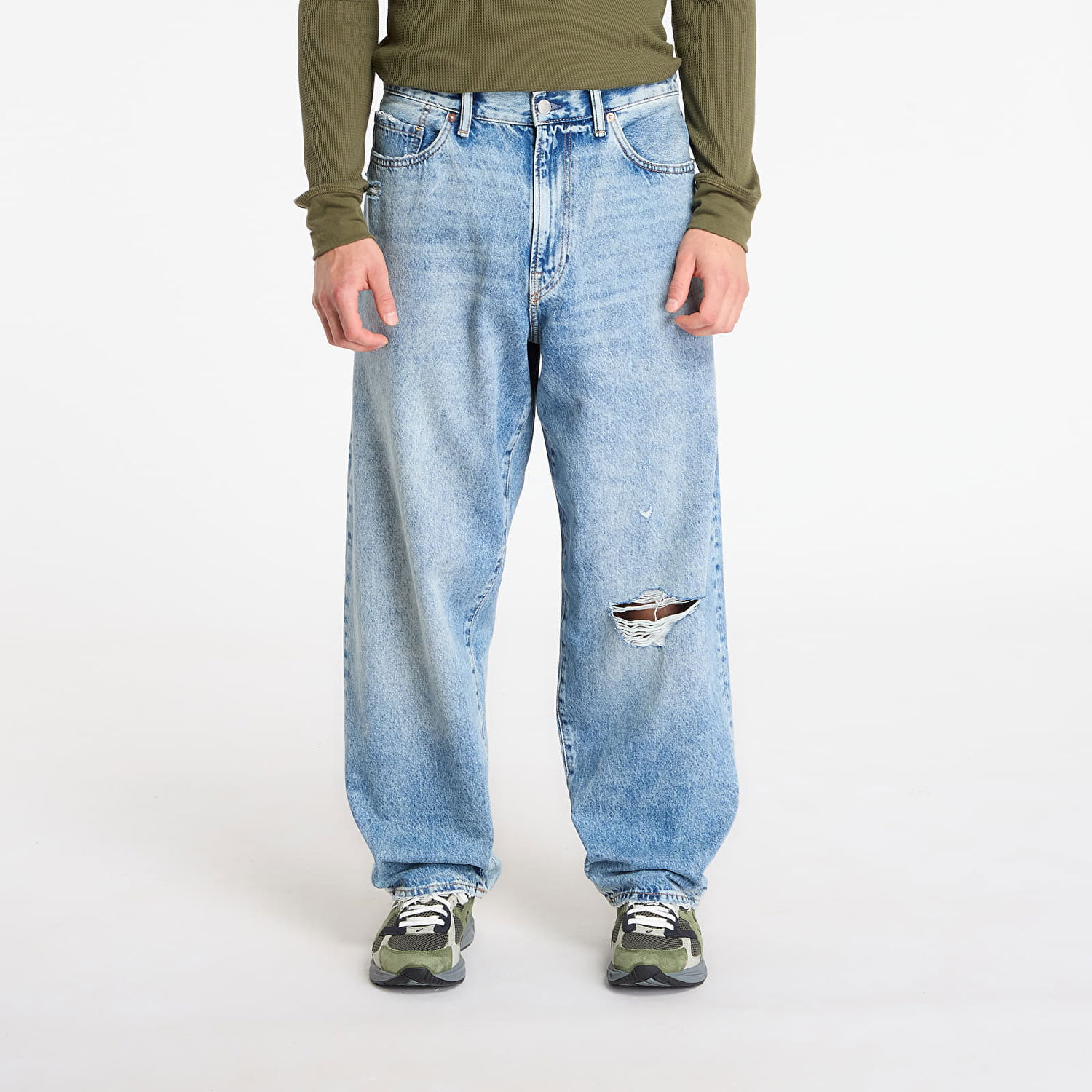 Džínsy GAP Americana Baggy Wide Leg Distressed Jeans W34/L34 Modrá | 502315-00, 0