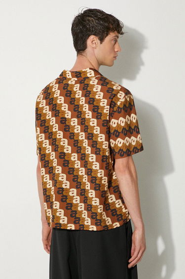 Košeľa Awake NY Awake NY A Print Camp Relaxed Shirt Hnedá | SP24.TP005, 2