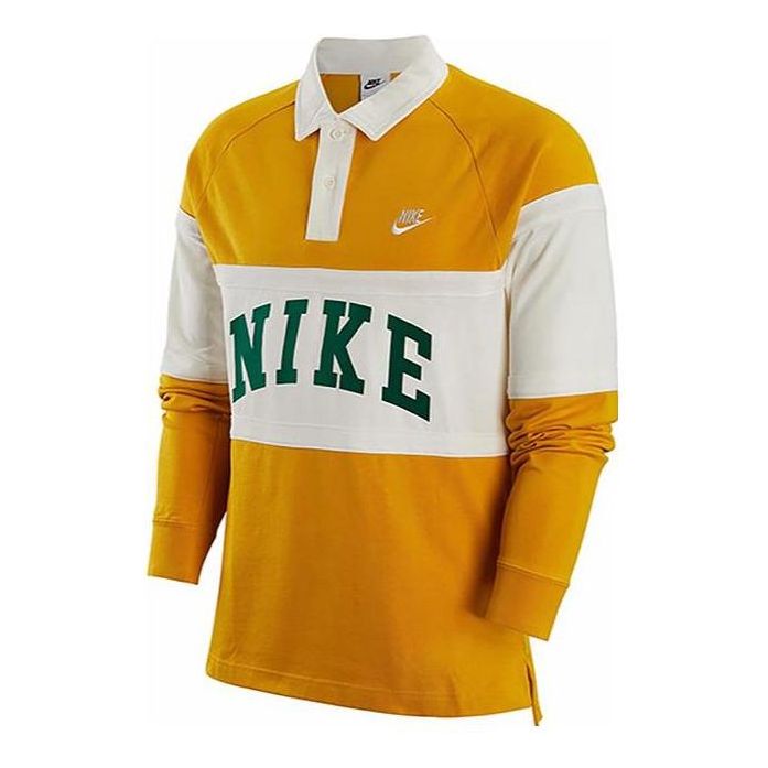 Polo tričko Nike Long Sleeve Color-Block Polo Shirt Žltá | FJ1175-747, 0