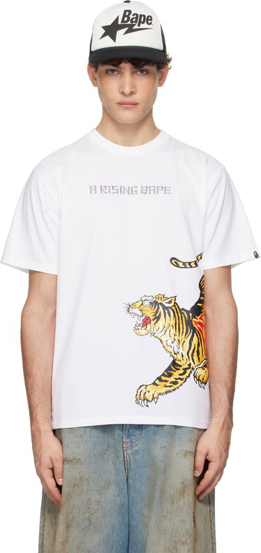Tričko BAPE A Bathing Ape Tiger Graphic T-Shirt Biela | 001TEK701008L, 0