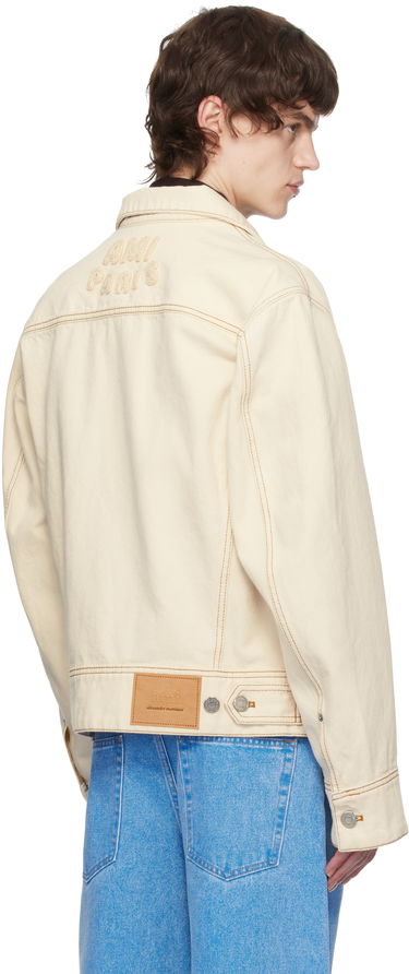 Bunda AMI AMI Paris Classic Trucker Denim Jacket XXL Béžová | HJK247.DE0039-136, 3