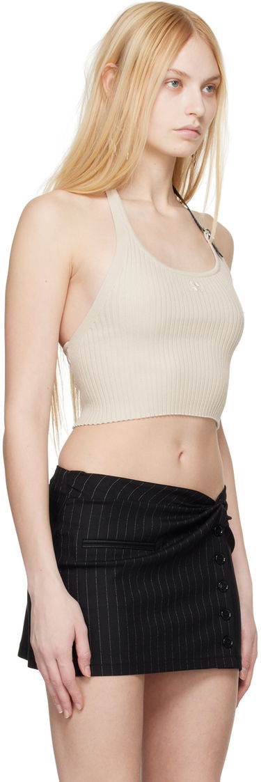 Tielko Courrèges Courrèges Holistic Buckle Tank Top Čierna | 124MTO239FI0001, 4