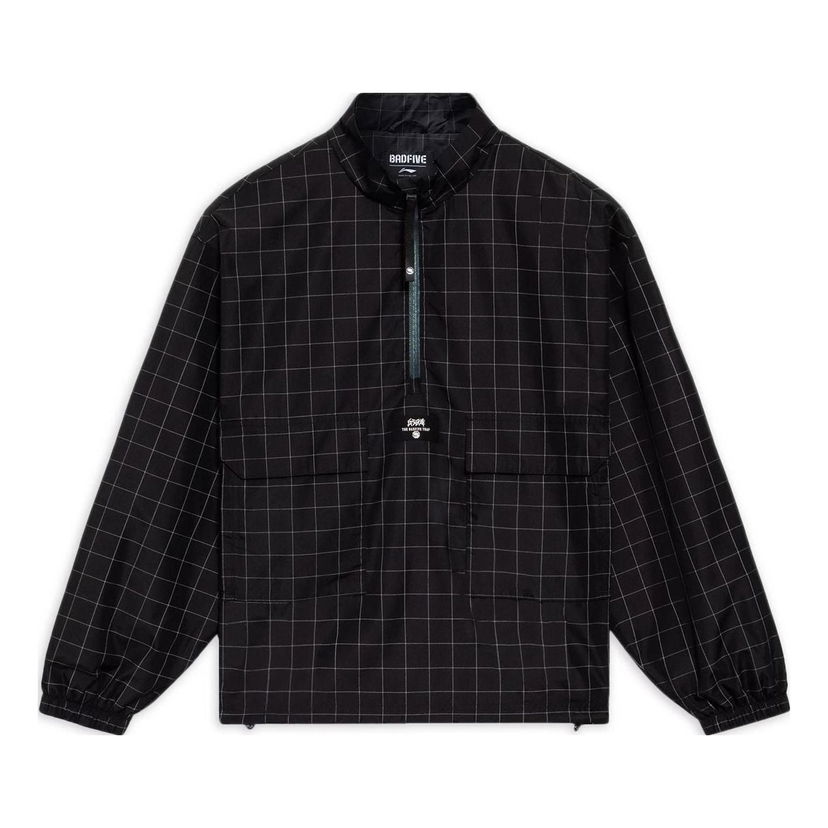 Vetrovka Li-Ning Graphic Sports Half Zip Jacket Čierna | AFDS363-2