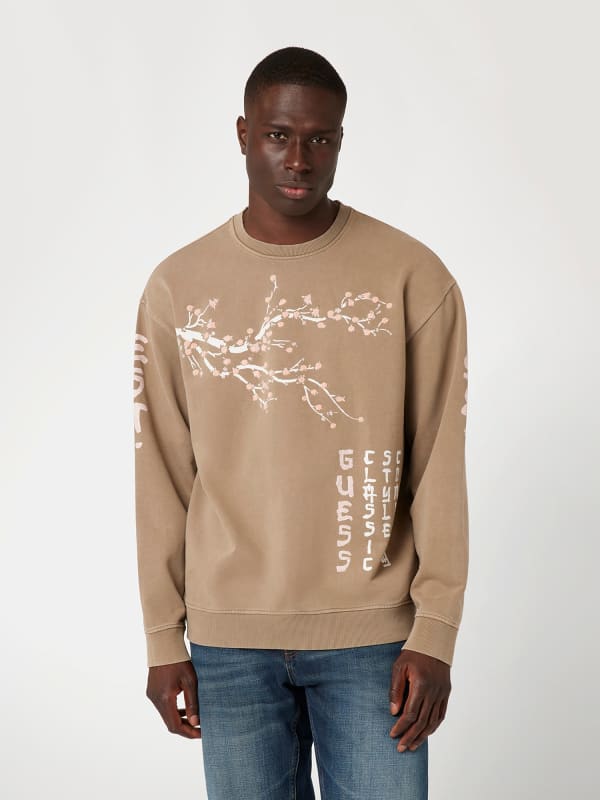 Men's Regular Fit Floral Sweatshirt