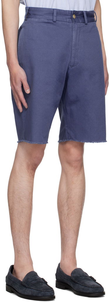Šortky BEAMS Beams Plus Plain Front Shorts Modrá | 3825-0070-791, 1