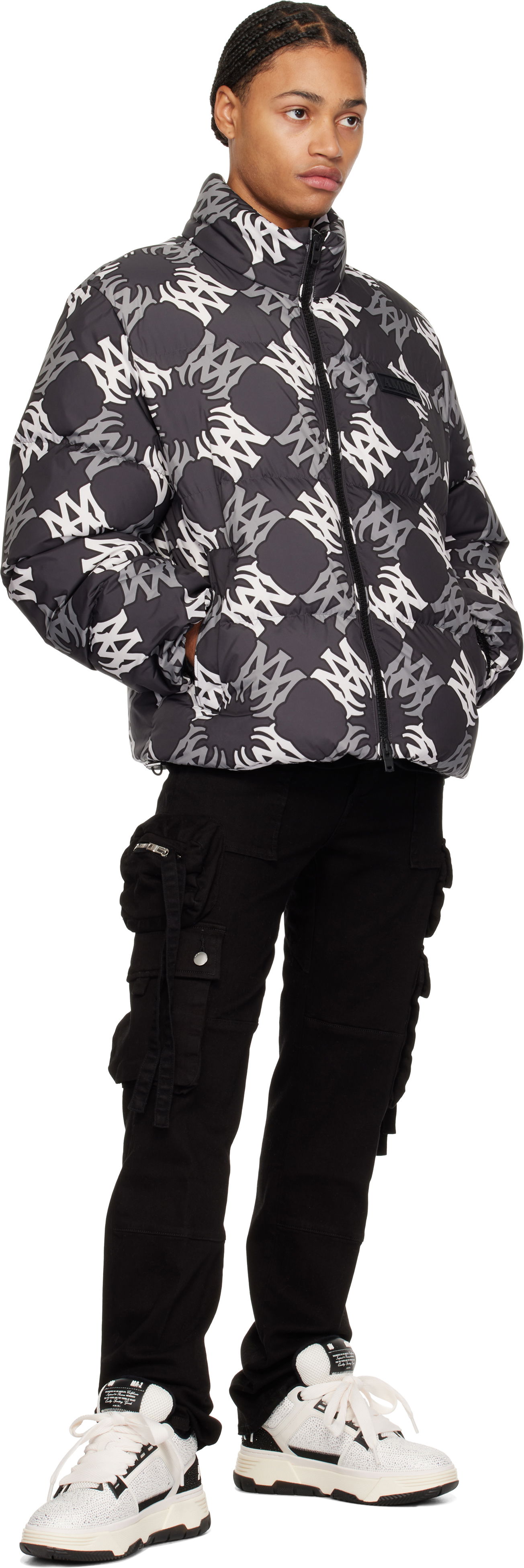 Quad Print Down Jacket