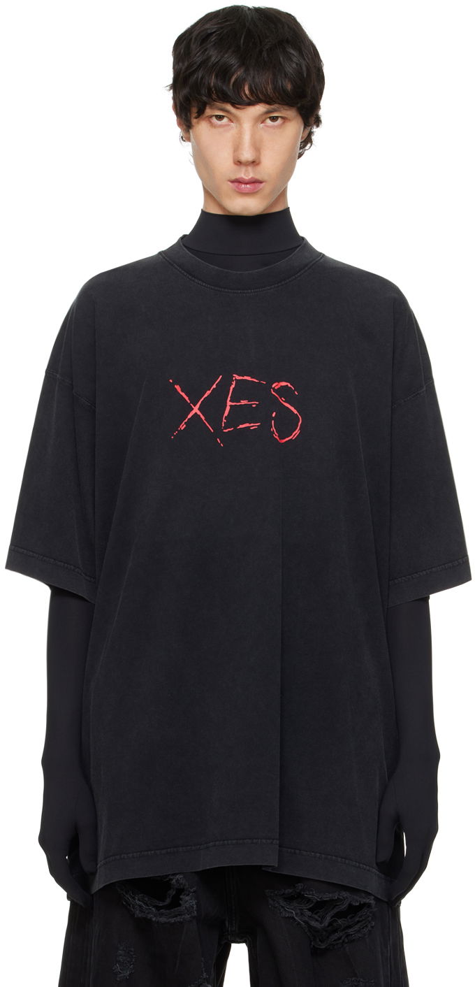 Tričko VETEMENTS 'Xes' T-Shirt Čierna | UE64TR220B, 0