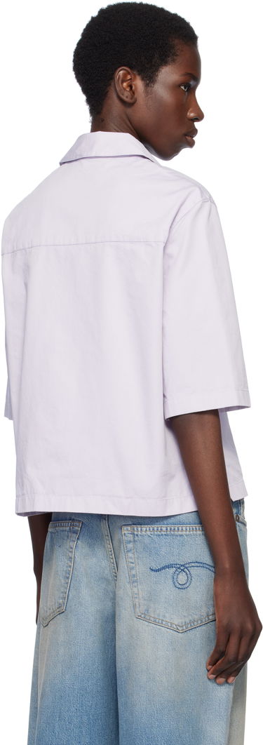 Košeľa MAISON KITSUNÉ Maison Kitsuné Cropped Boxy Shirt Fialová | OW00427WW9031, 2