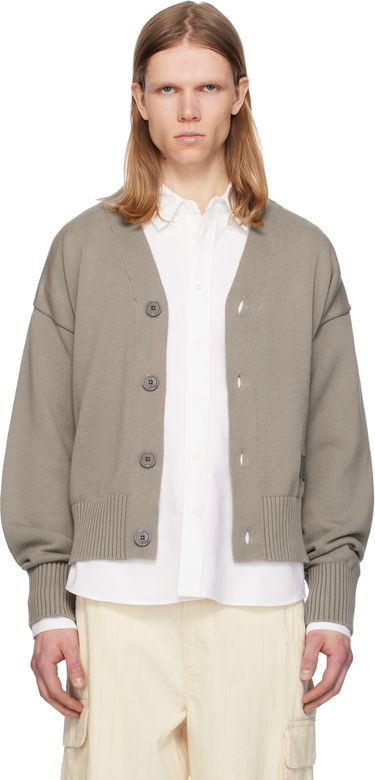 Sveter AMI AMI Paris Cotton Wool Embroidered Cardigan Zelené | HKC163.KN0063, 0