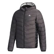 Hooded Down Jacket with Side Splicing