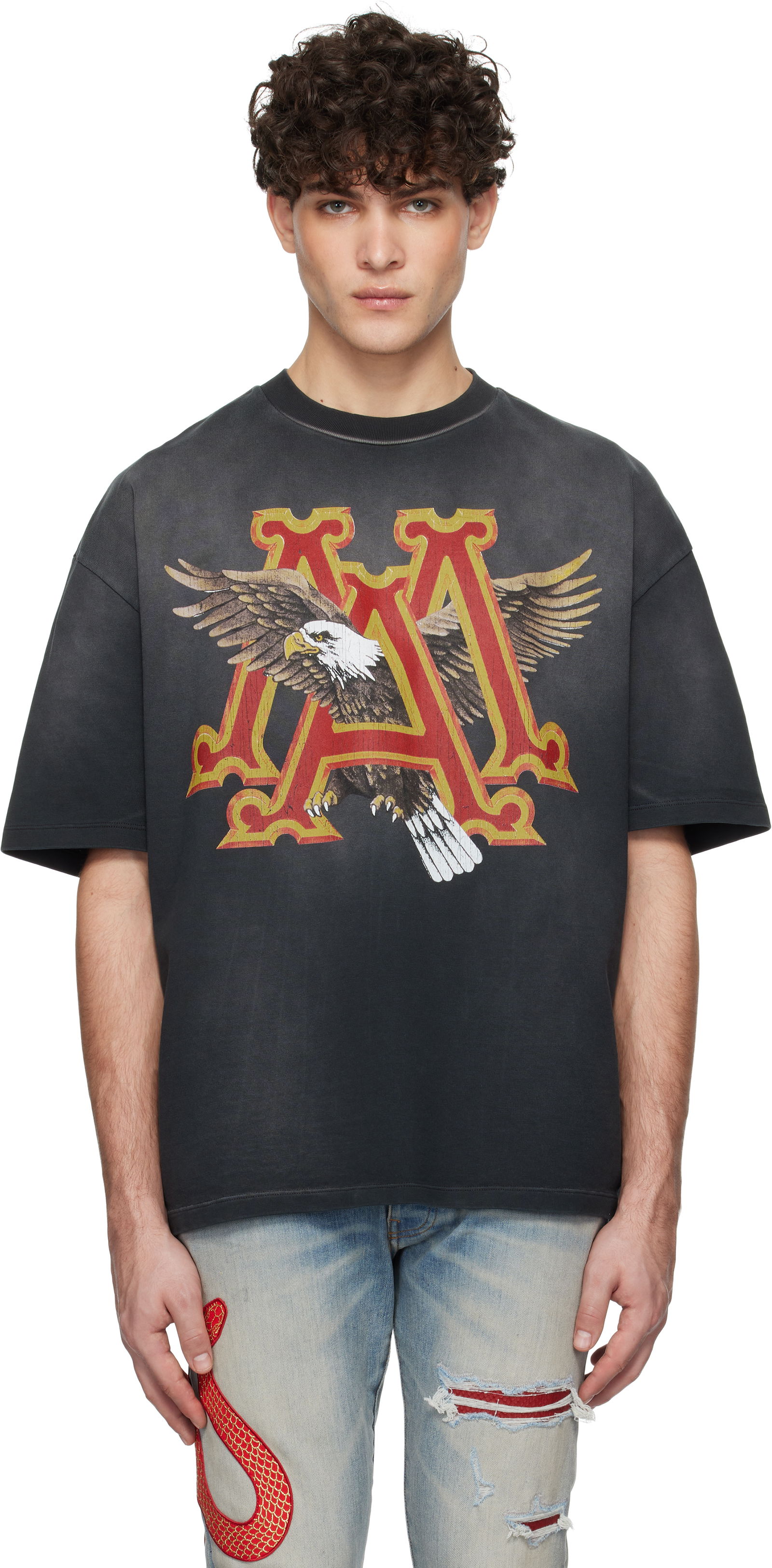 Vintage Eagle Graphic Oversized T-Shirt