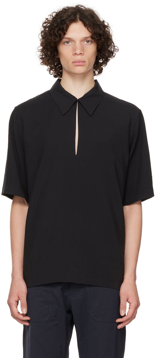 Polo tričko Nanushka Shirt With Open Collar Čierna | NM22PFSH01499, 0