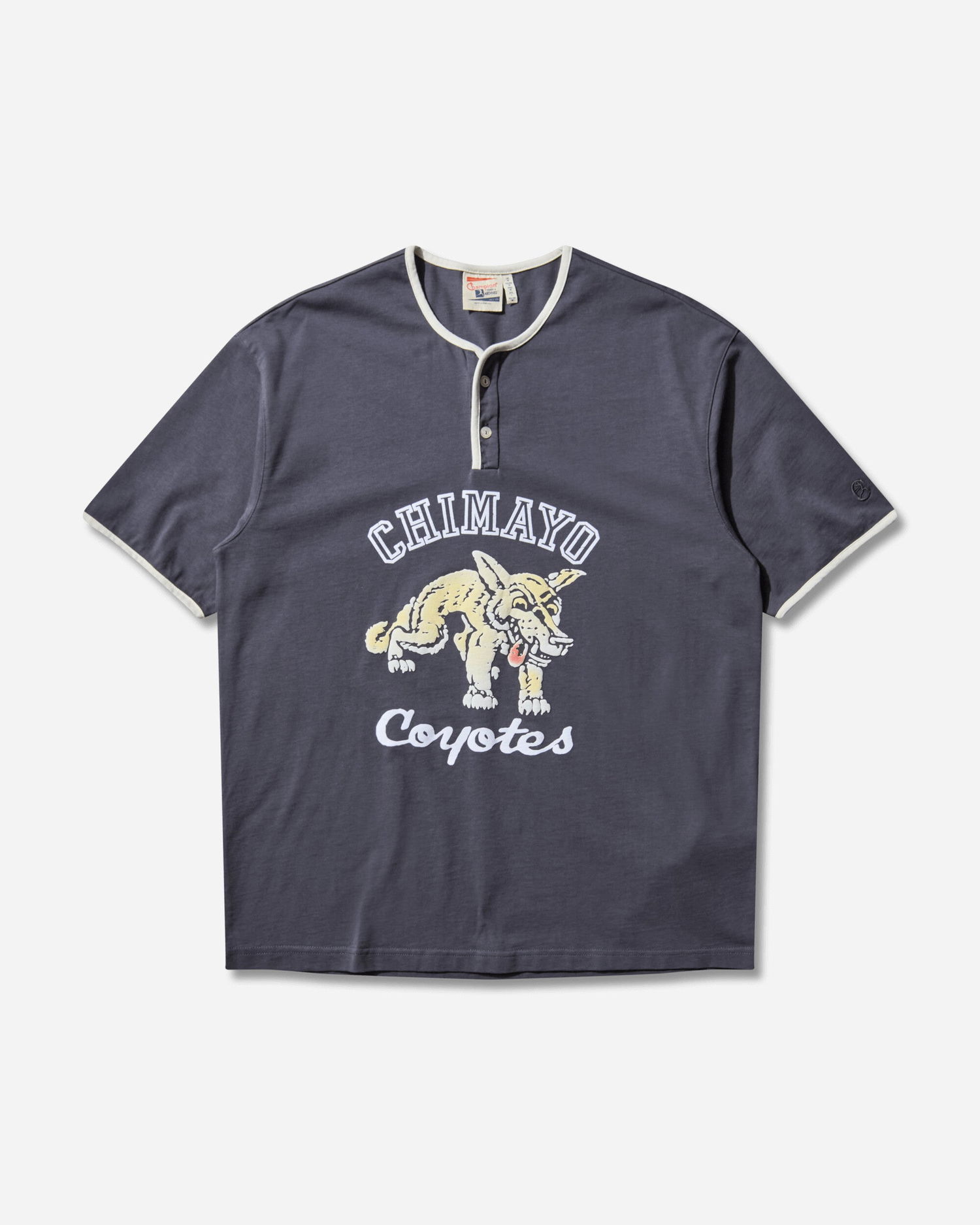 Tričko Champion Index and Archives Sunset Chimayo Coyotes Graphic Henley T-Shirt with Contrast Trim Šedá | 221839 ES524, 0