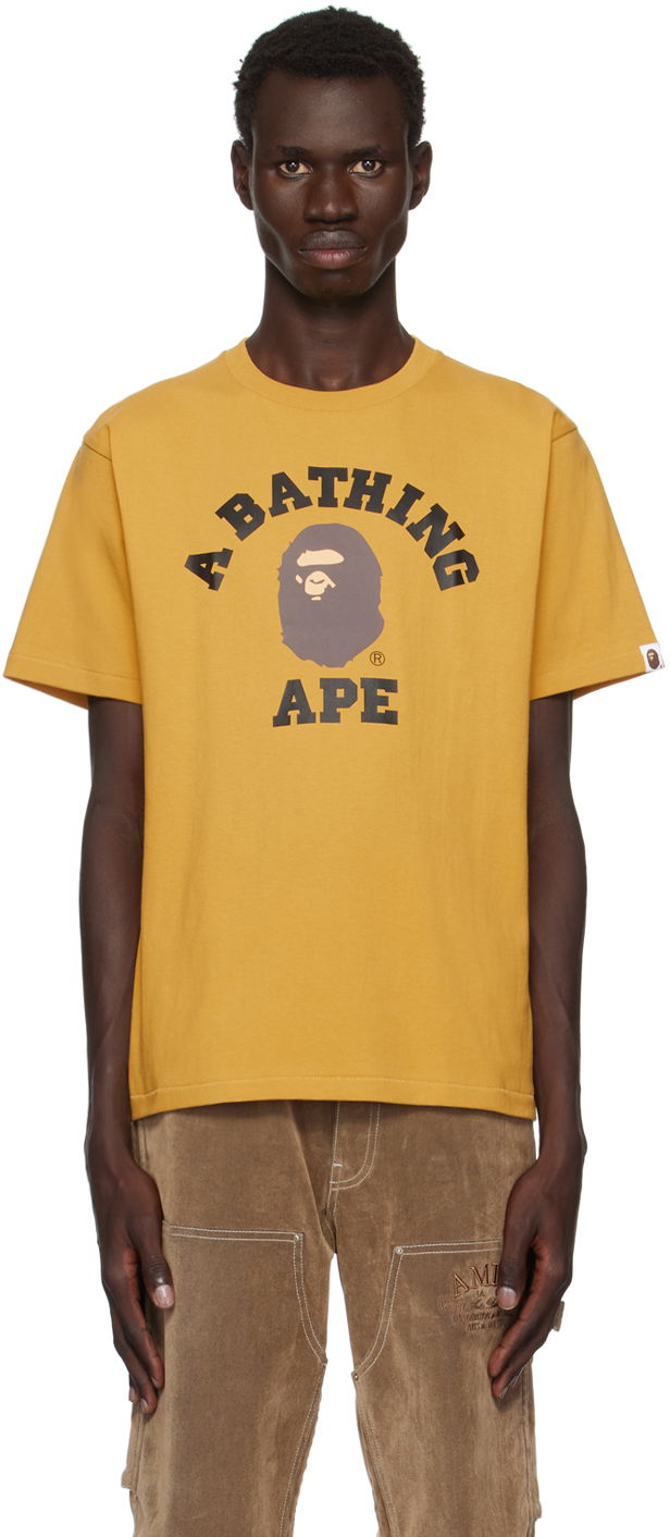 Tričko BAPE College T-shirt Žltá | 001TEK801001M, 0