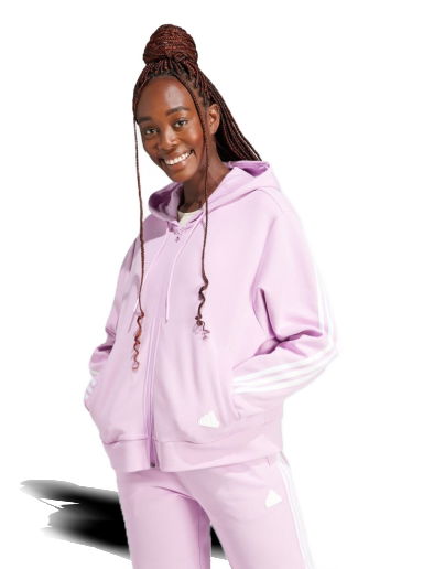 Mikina adidas Performance Future Icons 3-Stripes Full-Zip Hoodie Ružová | IL3051