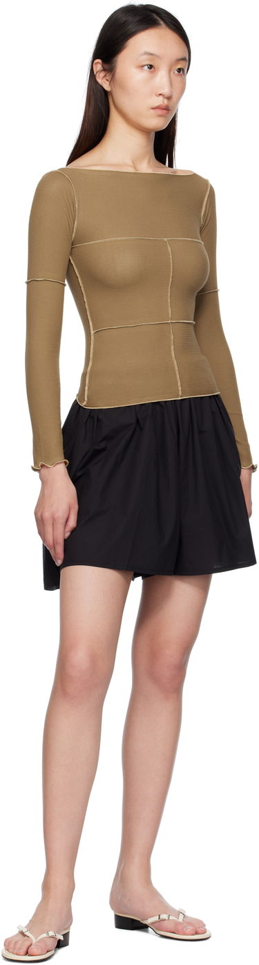 Tričko Baserange Baserange Cinder Long Sleeve T-Shirt Hnedá | TOCL-RB-SU25, 3