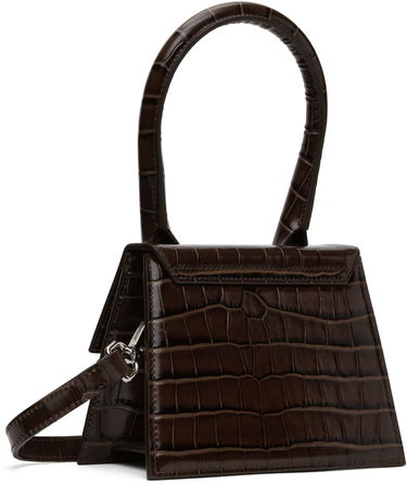 Kabelka Jacquemus Jacquemus 'Le Chiquito Moyen' Crocodile-Embossed Crossbody Bag Hnedá | 25E213BA002-4301, 2