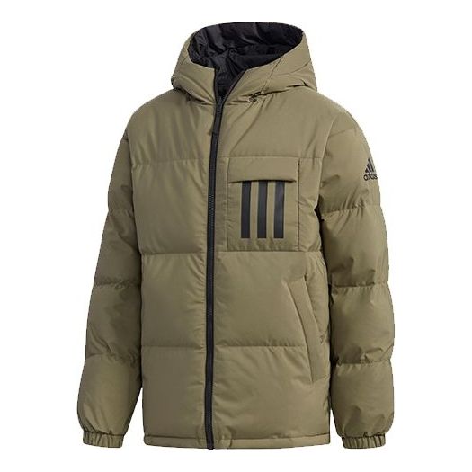 Prešívaná bunda adidas Originals Rev 3st Down Ho Stay Warm Reversible Hooded Down Jacket Zelené | EH4009