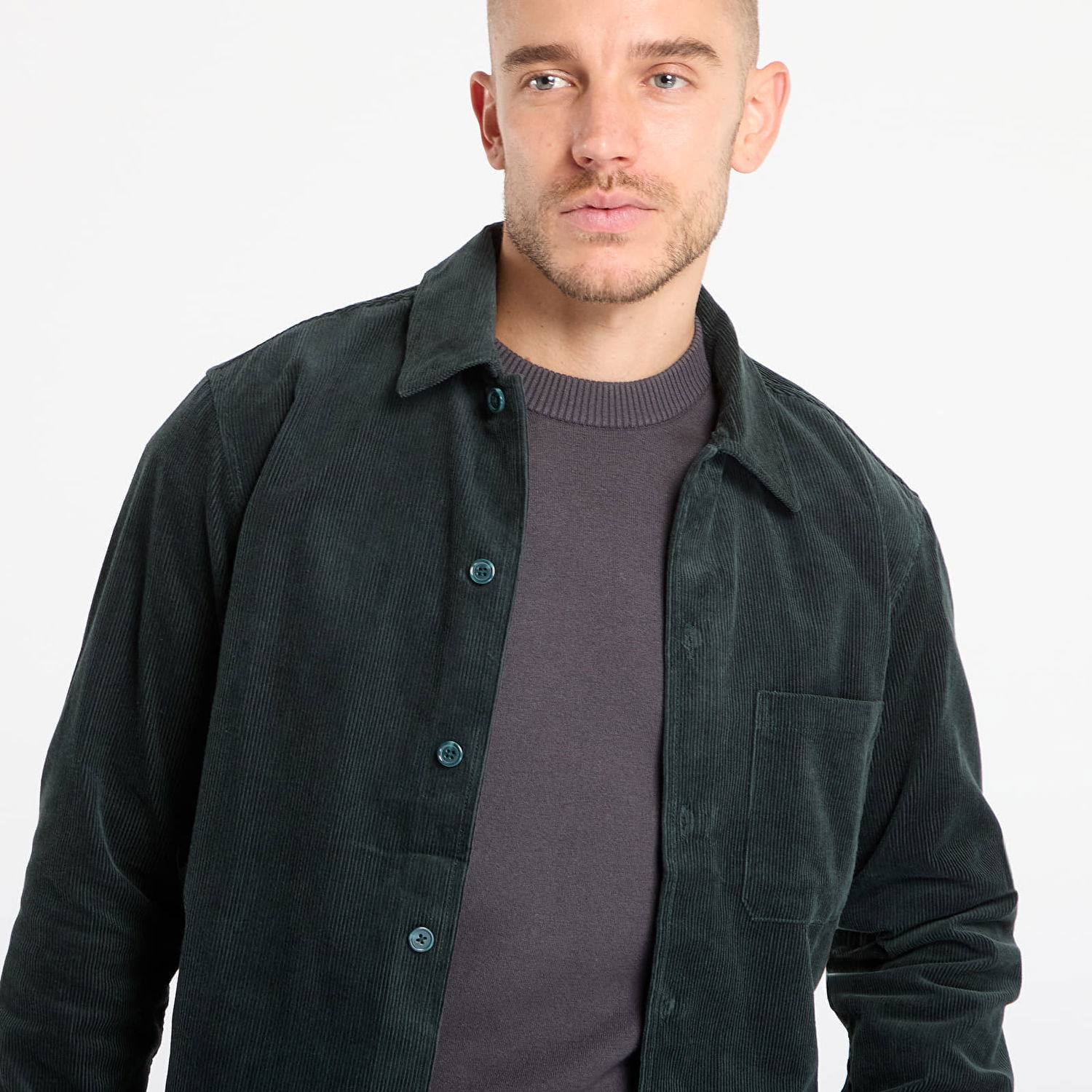 Bunda Samsoe Samsoe Sadamon Js Corduroy Overshirt Zelené | M24400043_194906TCX, 1