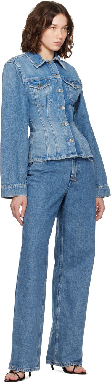 Bunda Ksubi Cinched Crop Tru Vintage Denim Jacket Modrá | WPF25JK005, 3