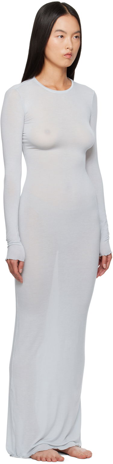Šaty SKIMS SKIMS Sheer Modal Maxi Dress Čierna | DR-DRS-6147W, 4