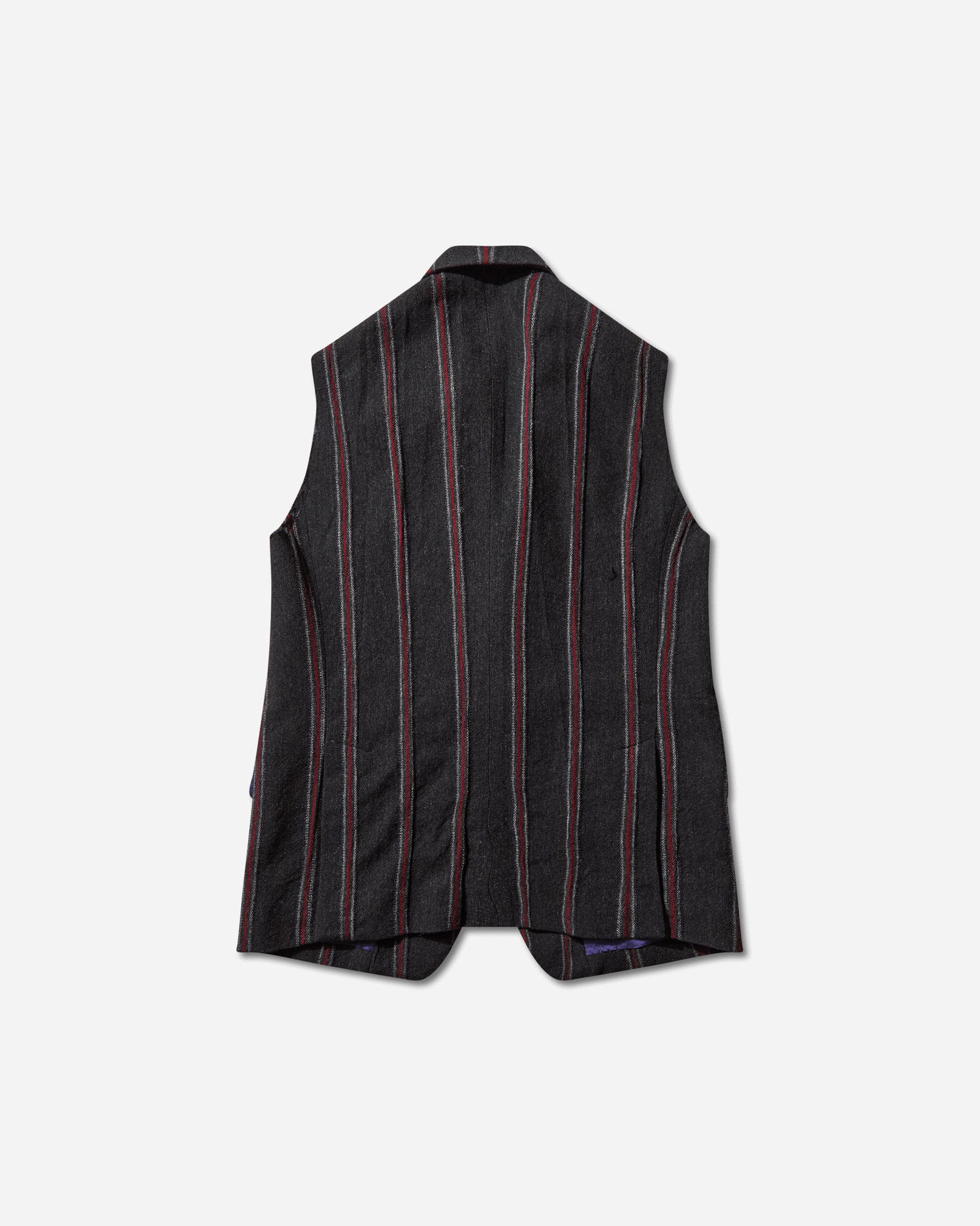 Vesta Needles Striped Tweed Sleeveless Jacket Rôznofarebný | RW133 GREY, 0
