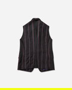 Striped Tweed Sleeveless Jacket