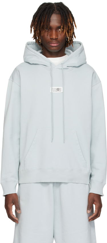 Mikina Maison Margiela MM6 Maison Margiela Unbrushed Cotton Hoodie Modrá | SH0GU0018 M25012, 0