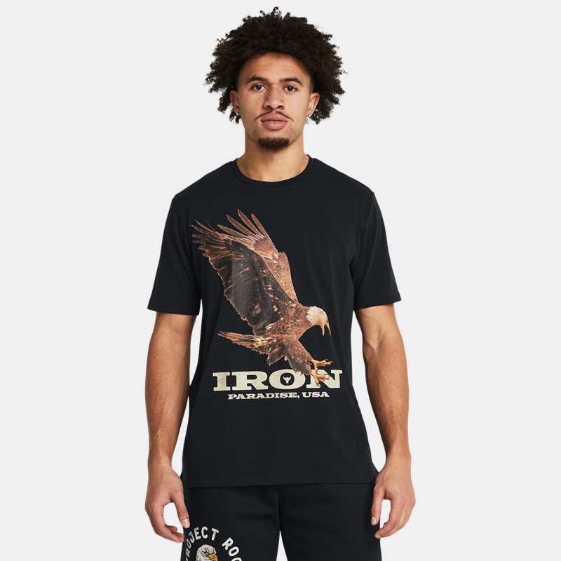Tričko Under Armour Project Rock Eagle Kurzarm-Shirt Čierna | 1383224-001, 0