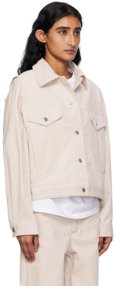 Bunda A.P.C. A.P.C. Cally Cropped Corduroy Jacket Béžová | COHHO-F02905, 1