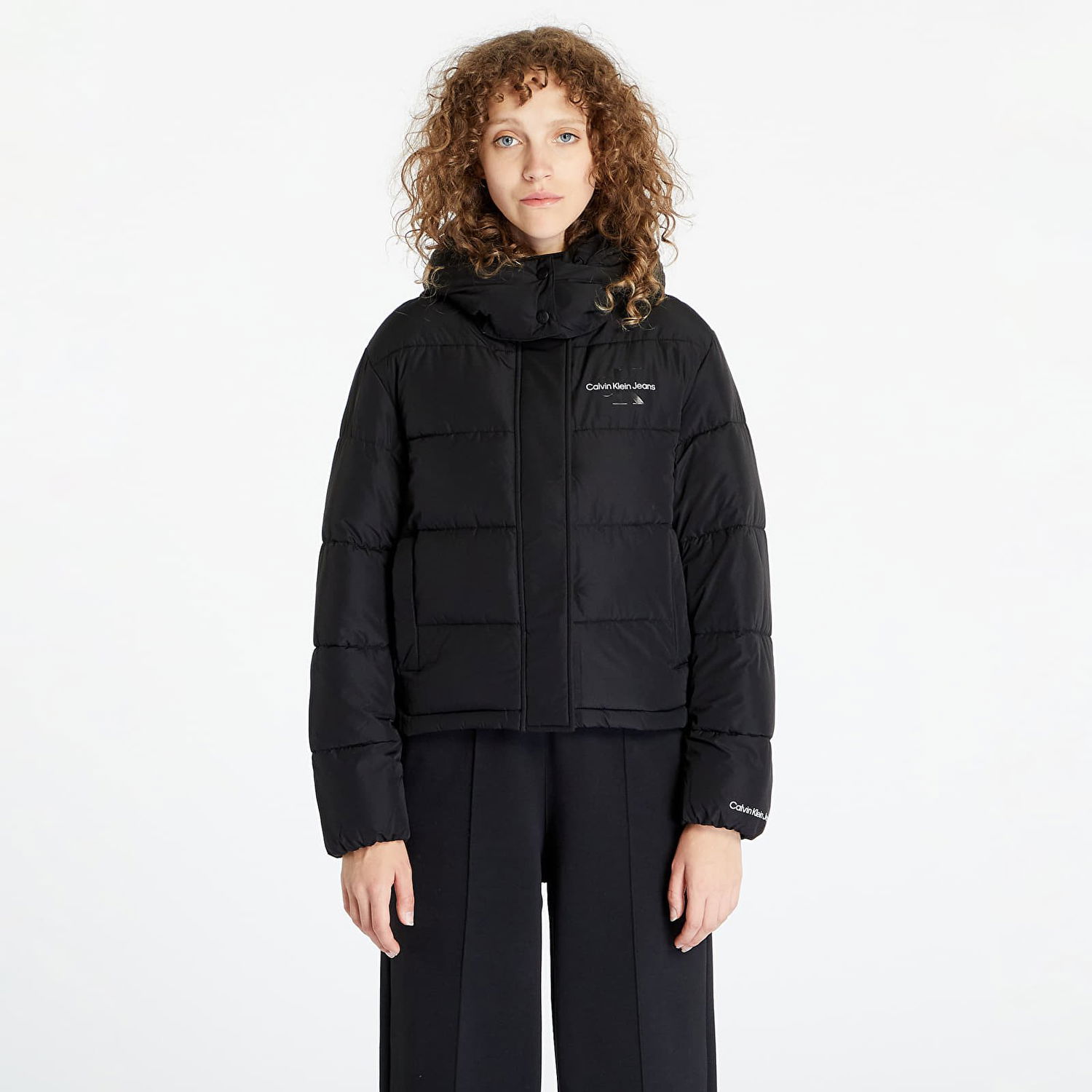 Bunda CALVIN KLEIN Jeans Monologo Non Down Sherpa Jacket Čierna | J20J221377 BEH, 0