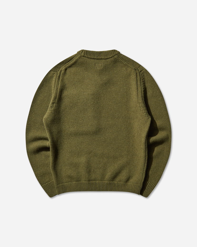 Sveter C.P. Company Lambswool Crewneck Sweater Zelené | 19CMKN244A-110149M 652