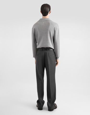 Sveter Dolce & Gabbana Dolce & Gabbana Wool V-neck Sweater Šedá | GXY37ZJCVWWN0634, 2